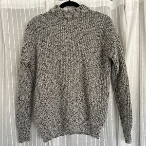 Grey Marled Knit Sweater